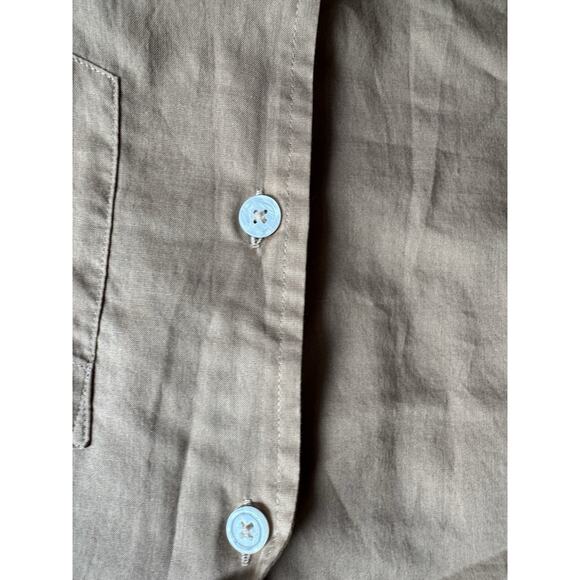 NWT Todd Snyder Short Sleeve Summerweight Shirt Brown Large (BL100THRIFTY - Picture 3 of 5